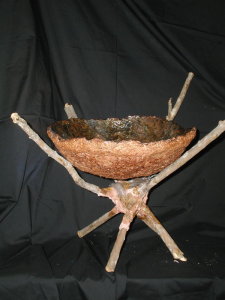 Patchwork Bowl and Stand